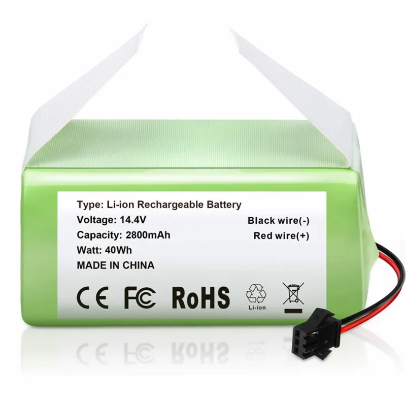 14.4v 2800mAh Replacement Battery Compatible with Ecovacs Deebot N79 n79S DN622 & Eufy RoboVac 11,12,15C,15T,35C,G10 Hybrid