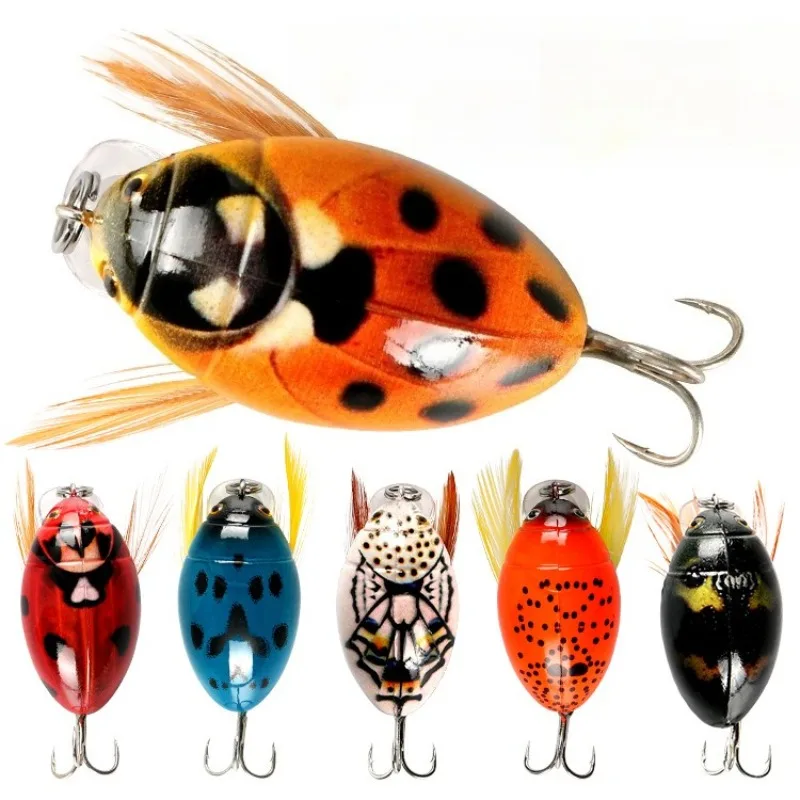 

3pcs 4g Floating Water Small Mino Artificial Fishing Cicada Bait Insect Bug Lure Sea Beetle Crank Floating Wobblers Bait Fishing