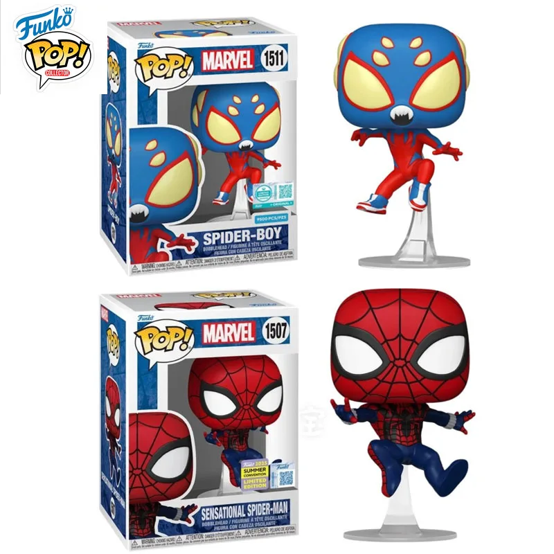 

Funko POP Spider-Man Anime Figure Marvel Sensational Spider-Man Action Figure Toys for Boys Girls Kids Gift Model Ornaments