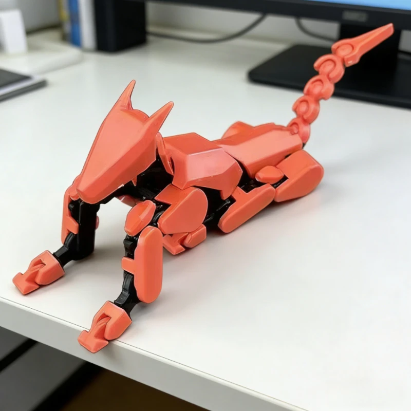 Children Puzzle Toys Robot Dog Action Figure 3D Printed Robot Dog Dummy Dog Gift Collectors Desktop Decorations High Playability
