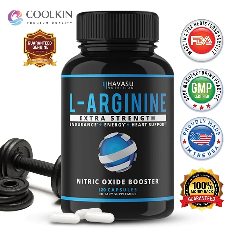 Super Strength Arginine Supplement, Nitric Oxide Booster for Men - Enhance Pre-Workout Performance