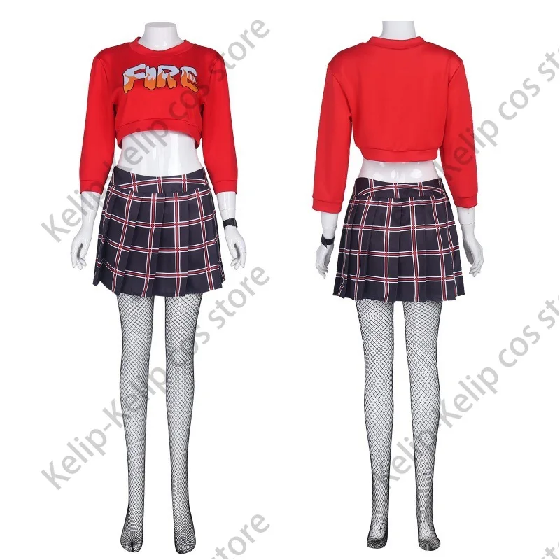 Game Persona 5: Dancing in Starlight Anne Takamaki Cosplay Costume Panther Wig Red Tops Skirt Woman Sexy Kawaii Halloween Suit