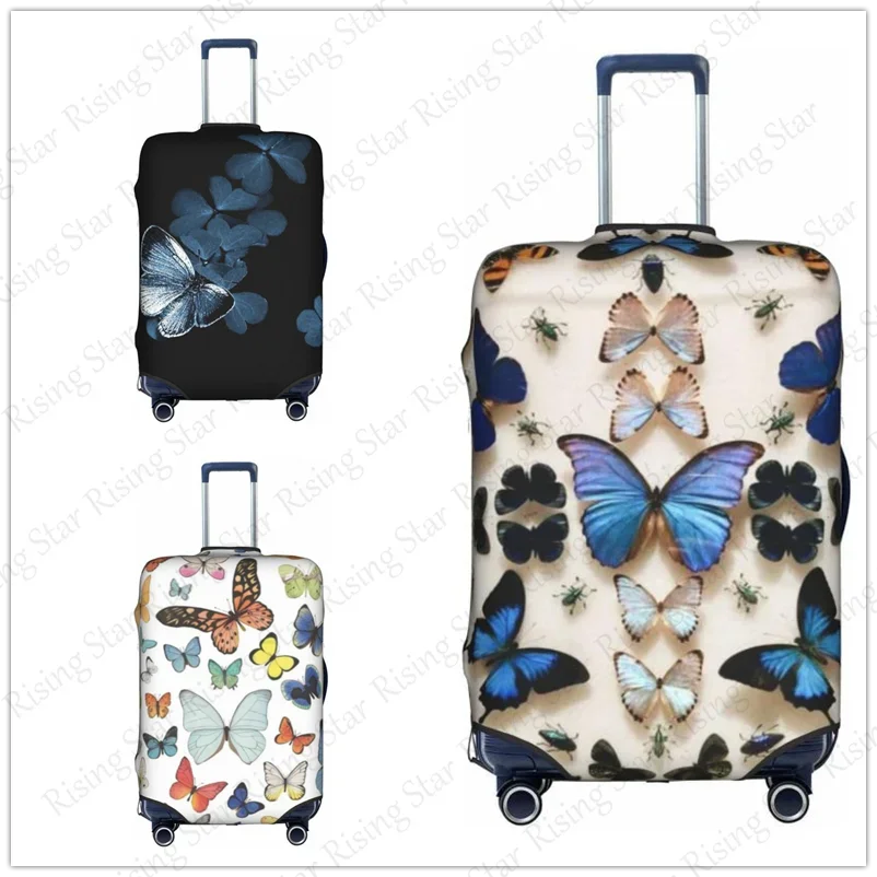 

Travel suitcase protective case, suitcase cover, elastic protection, washable Colorful butterflies Luggage cover, 18-32 in