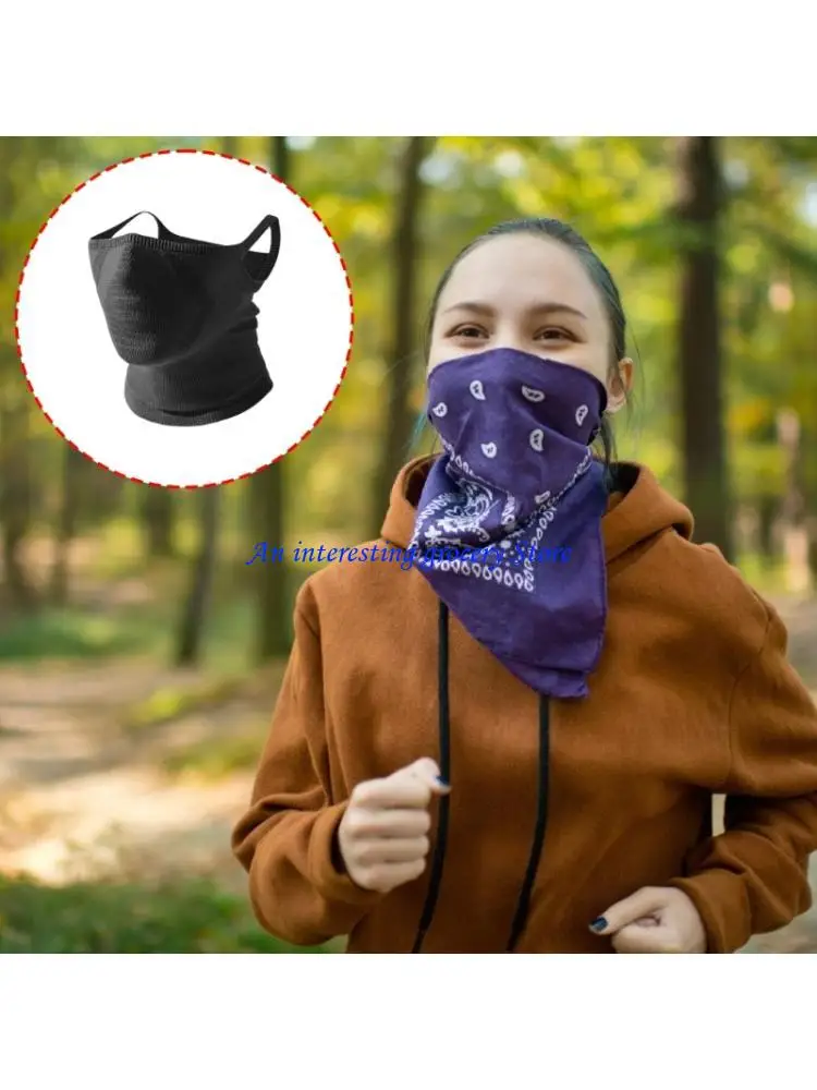 

652D Elastics Cycling Face Mask Large Outdoor Sports Face Covering Warm Head Cover for Winter Activitiy
