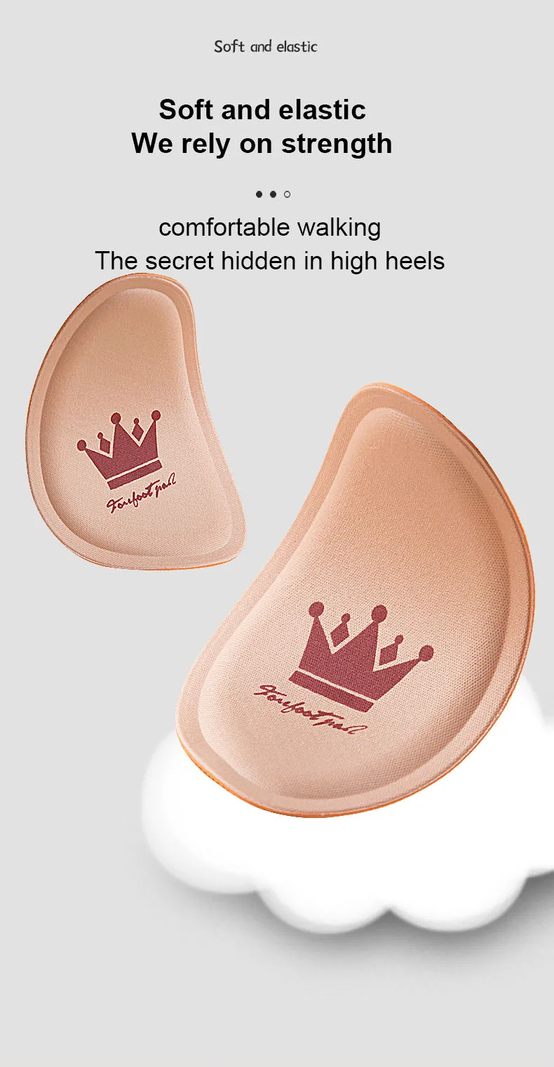 Frauen Vorfuß Pad Schmerzen Relief Einsatz Halbe Größe Einlegesohlen Nicht-slip Kissen Schuh Atmungsaktive Schweiß Absorbieren Fuß Pads für schuhe – Detail 8