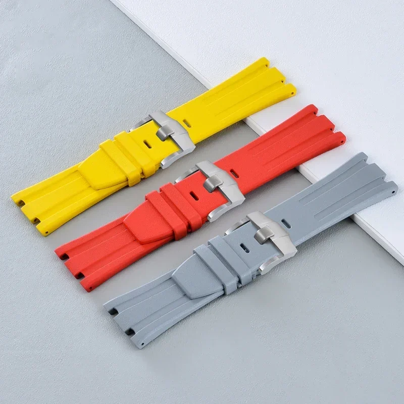 Watchband for Audemars and Piguet Royal Oak Strap Original AP 15710 26470 Rubber Watch Strap Pin Buckle Silicone Band 28mm