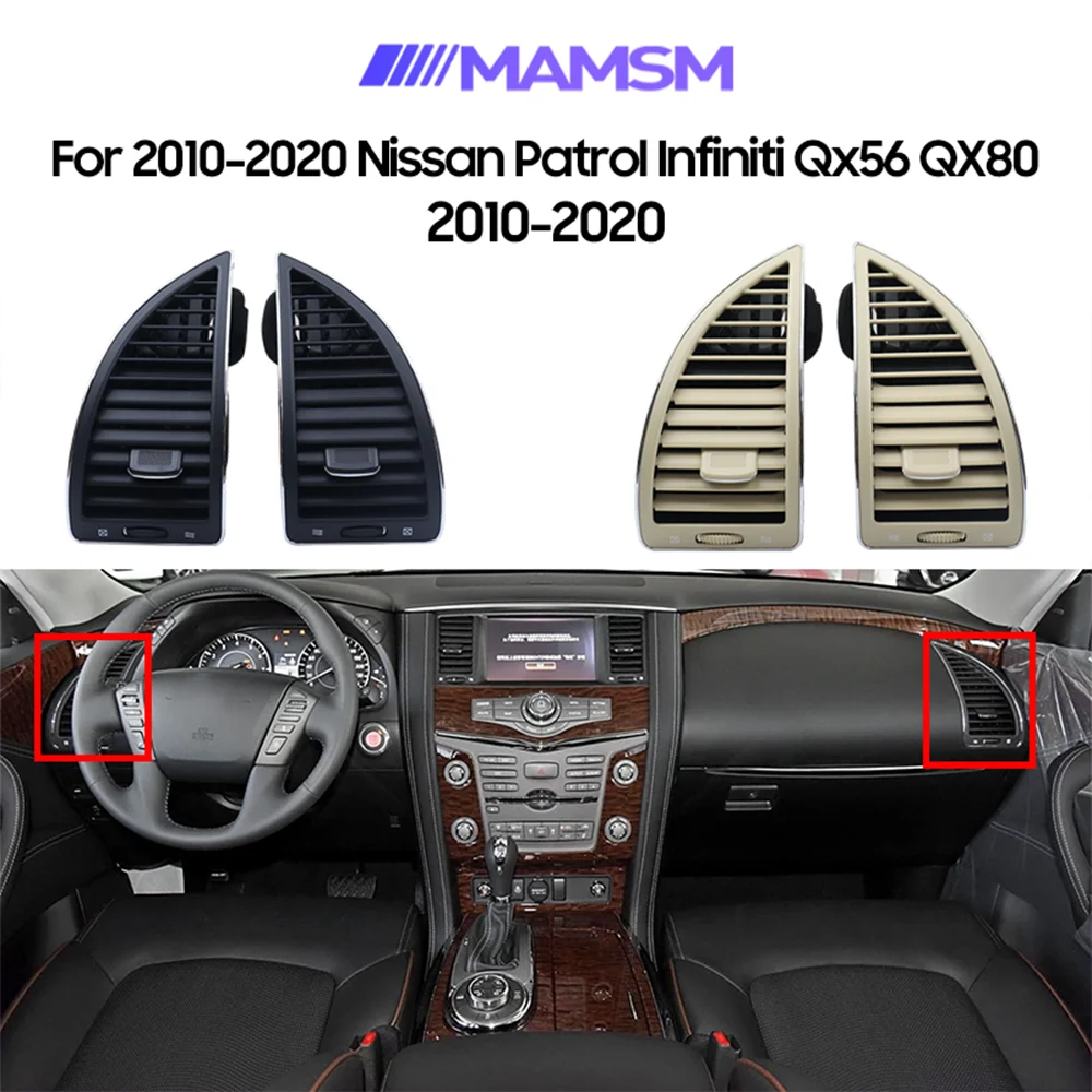 

Car Accessories For Nissan Patrol Infiniti Qx56 QX80 2010-2020 Car Front Dashboard Air Conditioning Vent Trim Outlet Grille Part