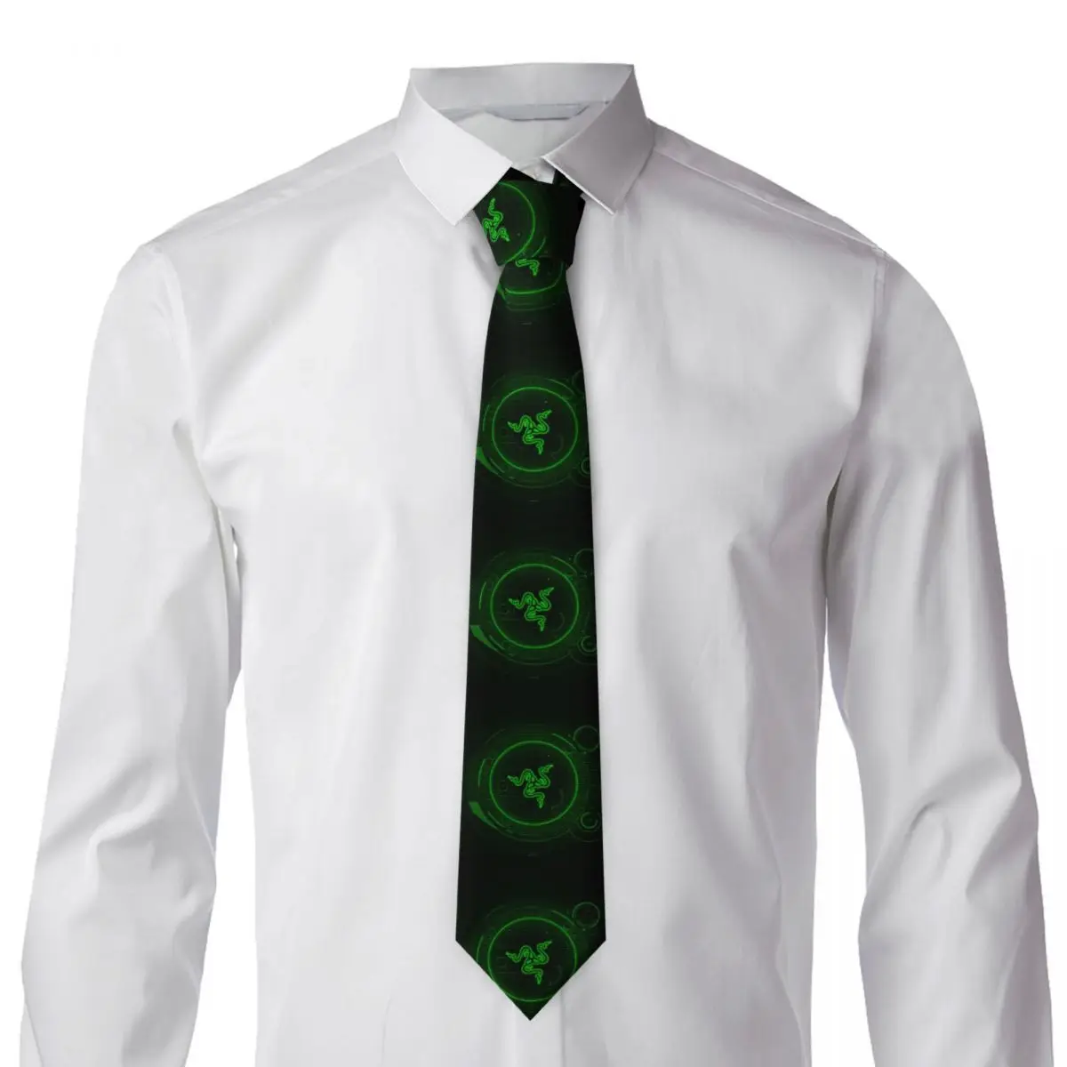 Razer Coasters Necktie for Men Silk Polyester Slim Neck Ties Wedding Accessories Tie Casual Gravatas