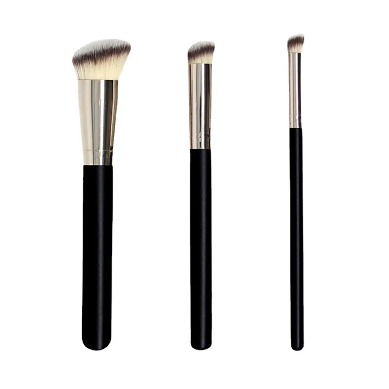1 Stuks Zwarte Vrouwen Professionele Make-Up Borstels Concealer Poeder Blush Vloeibare Foundation Gezicht Make-Up Borstel Gereedschap