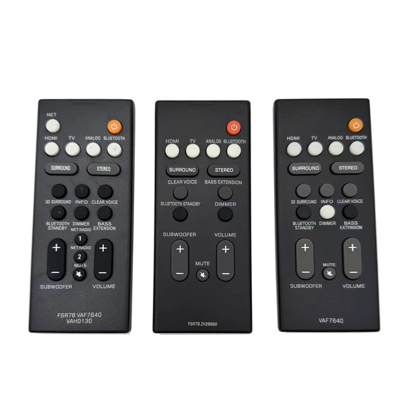 FSR78 ZV28960 VAF7640 VAH0130 Control remoto para barra de sonido Yamaha ATS-1060 ATS-1070 YAS-106 YAS-207 YAS-107 ATS-2090 ATS-1080