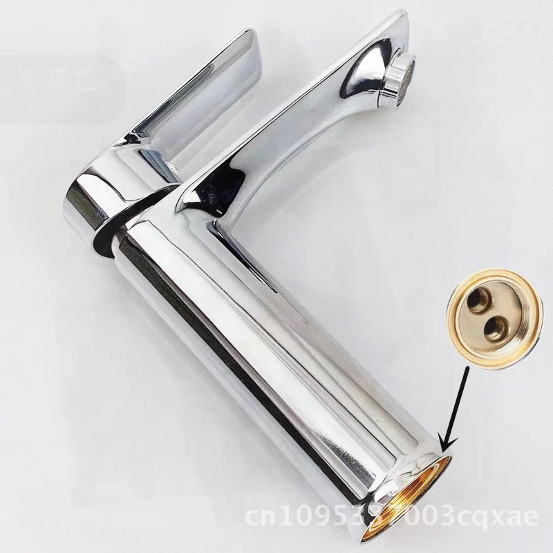 

Copper Bottom Long Flat Bathroom Faucet Hot And Cold Basin Mixer Single Hole Zinc Alloy Modern Minimalist Washbasin Toilet Tap