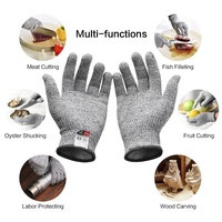 Anti Cut Gloves Safety Cut Proof Stab Resistant Stainless Steel Wire Metal Mesh Kitchen Butcher Cut-Resistant Tactical Gloves