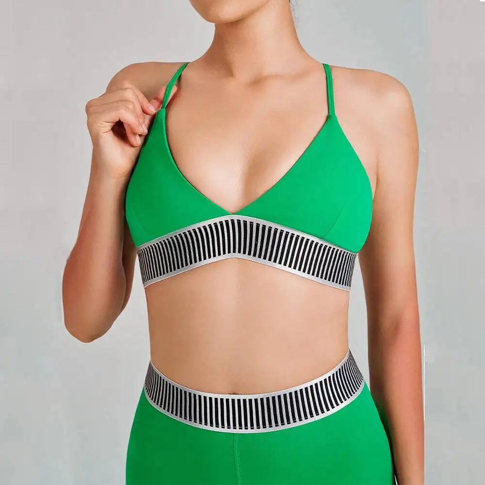 

Women S Piece Set Medium Support Sports Bra High Waist Tummy Control Yoga Pants Cross Back Butt Lift For Running Gym Fiess