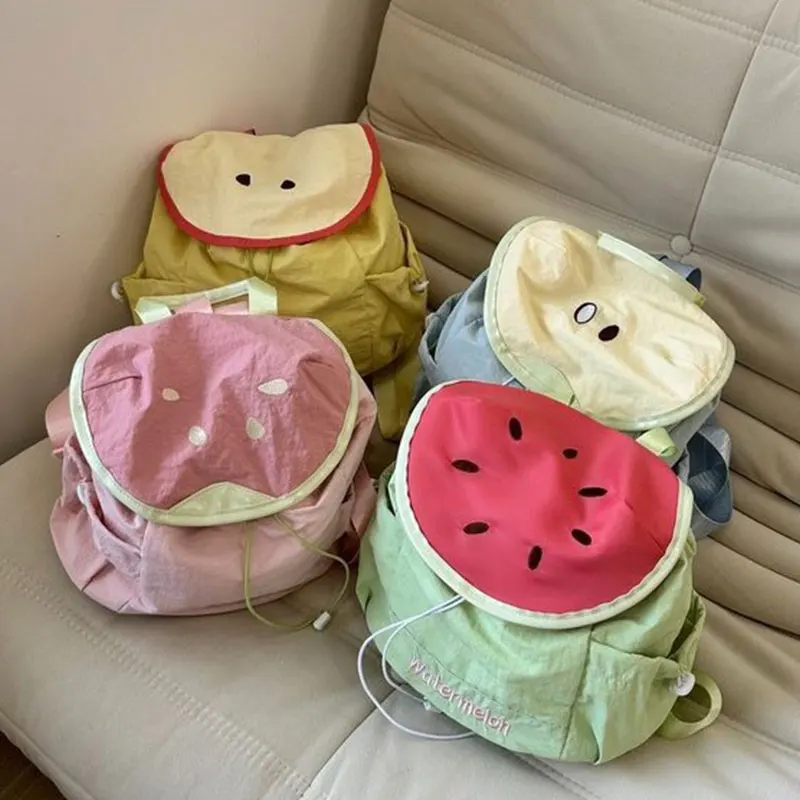 

Ladies' Kawaii Backpack Japanese Fruit Cartoon Sweet Casual Simple Versatile Preppy Style Large Capacity Portable Schoolbag