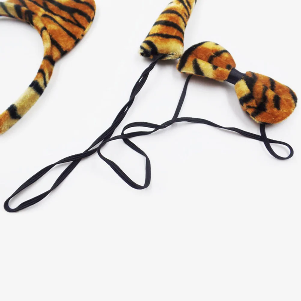 3 قطع الكرتون عقال آذان القط ربطة القوس فيونكة الذيل مجموعة حزب تأثيري حلي هالوين حفلة تنكرية ملحق القط تأثيري #5