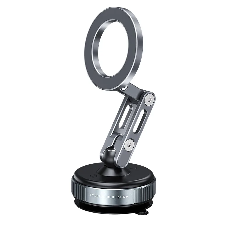 Magnetic Car Phone Holder Metal 3-Axis Foldable 360° Rotation Dashboard Mount Universal GPS Navigation Stand for Smartphone