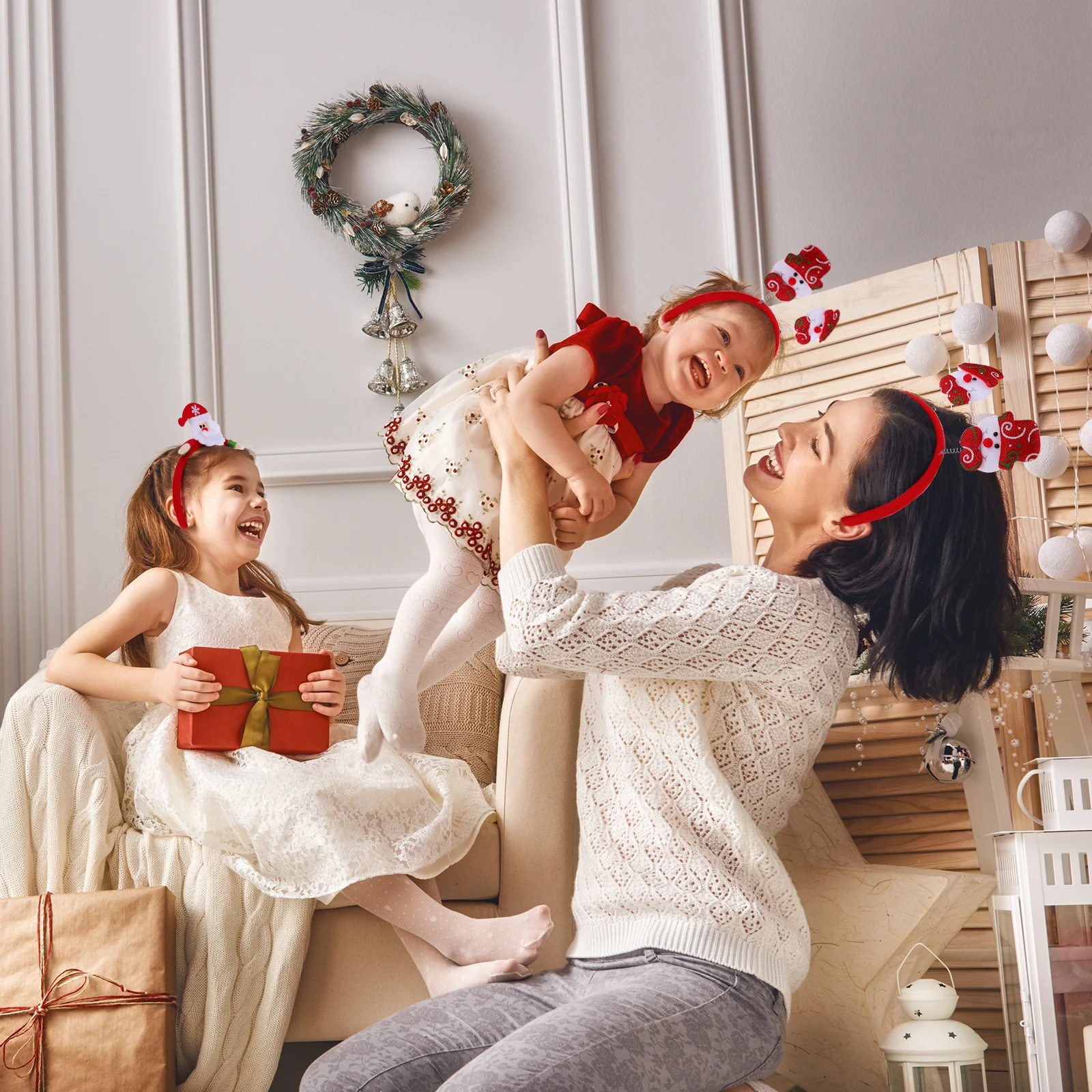 

8Pcs Xmas Headbands Christmas Festival Kids Hairband Creative Holiday Party Hair Hoop Children Hair Accessories