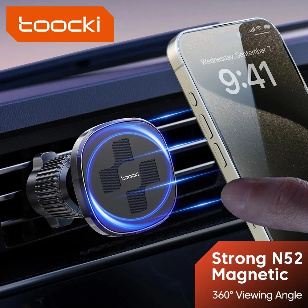 

Toocki Magnetic Car Phone Holder Air Vent Universal Mount Stand For iPhone 12 13 14 15 Xiaomi Samsung Strong Magnet Car Holder