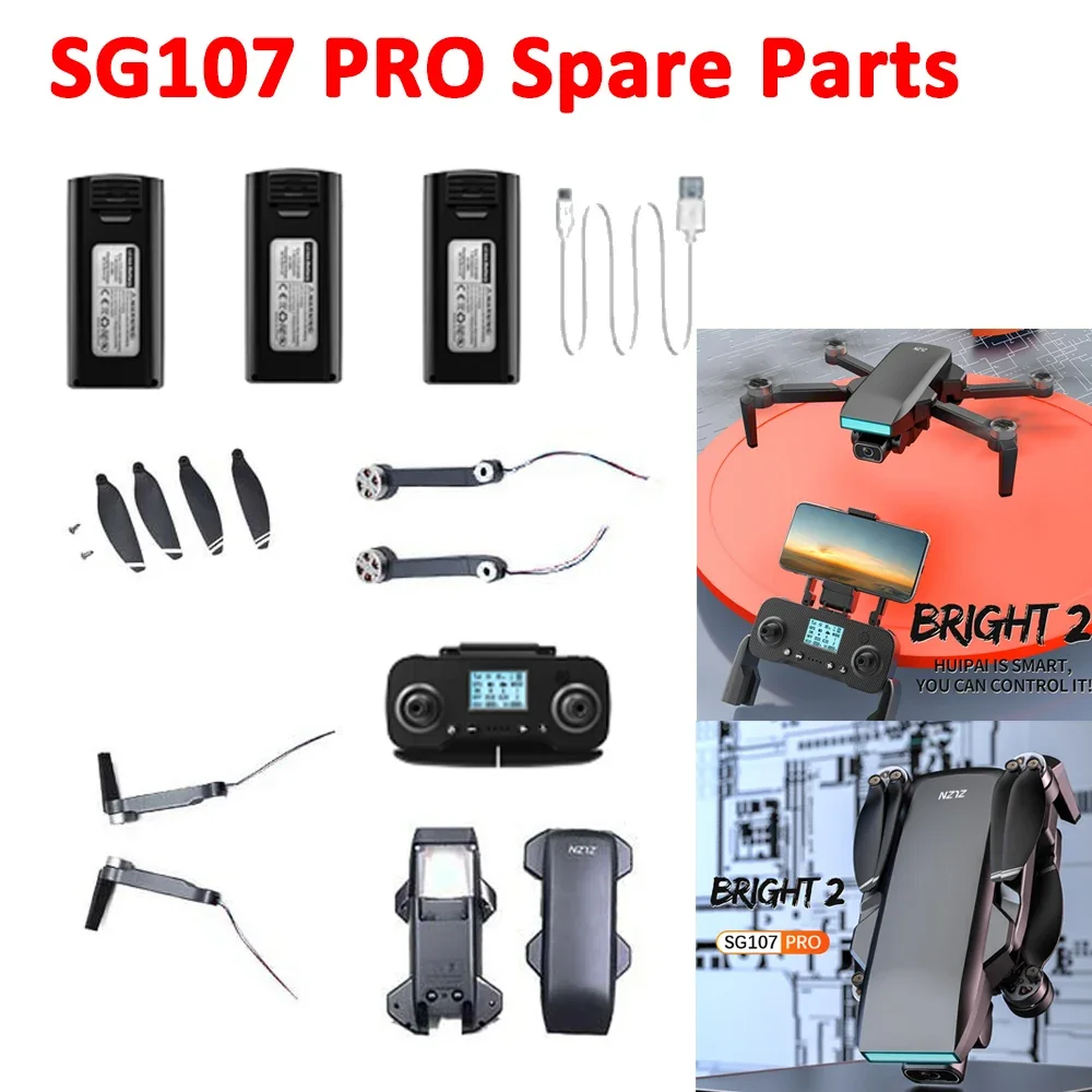 

ZLL SG107 PRO SG107Pro GPS Drone Original Accessories Proppeller Blade Body Shell Lipo Battery USB Charger Motor Arm DIY Parts