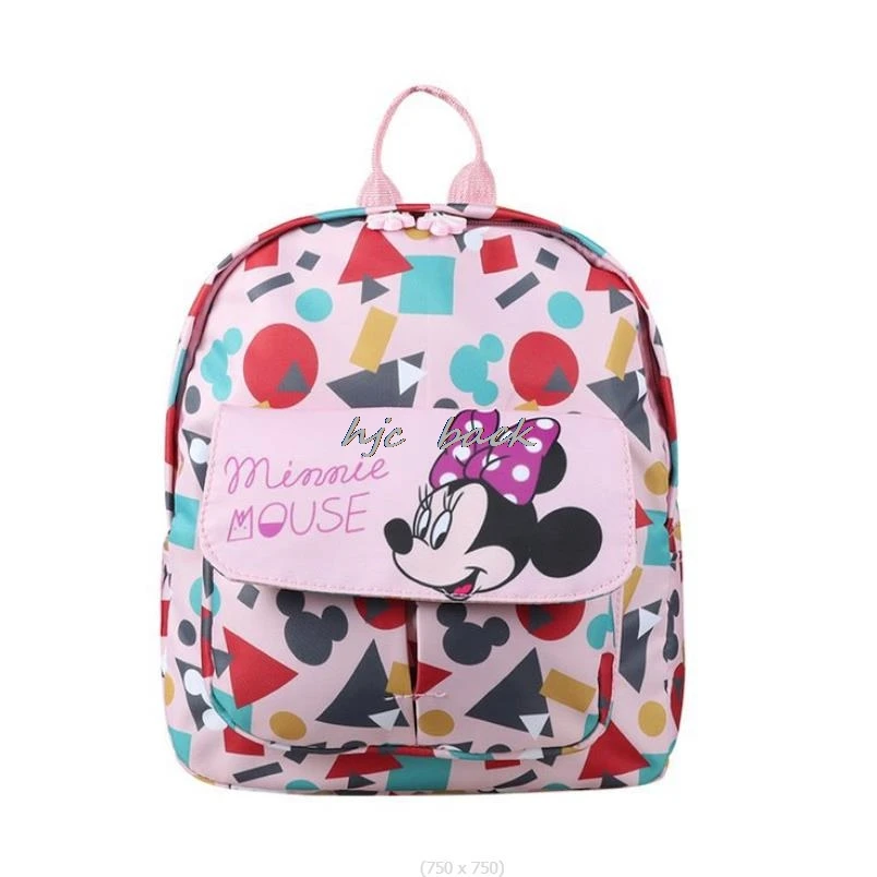 Mochila com mickey e minnie design para crianças, bonito saco escolar para jardim de infância, presente de aniversário para meninas e meninos