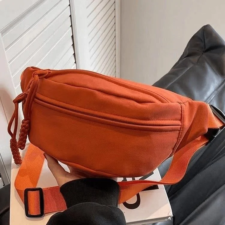 Unisex Casual Chest Bag Summer Promotion Diagonal Backpack for Students Lightweight Soft Nylon Simple Design Sporty Waist Bag