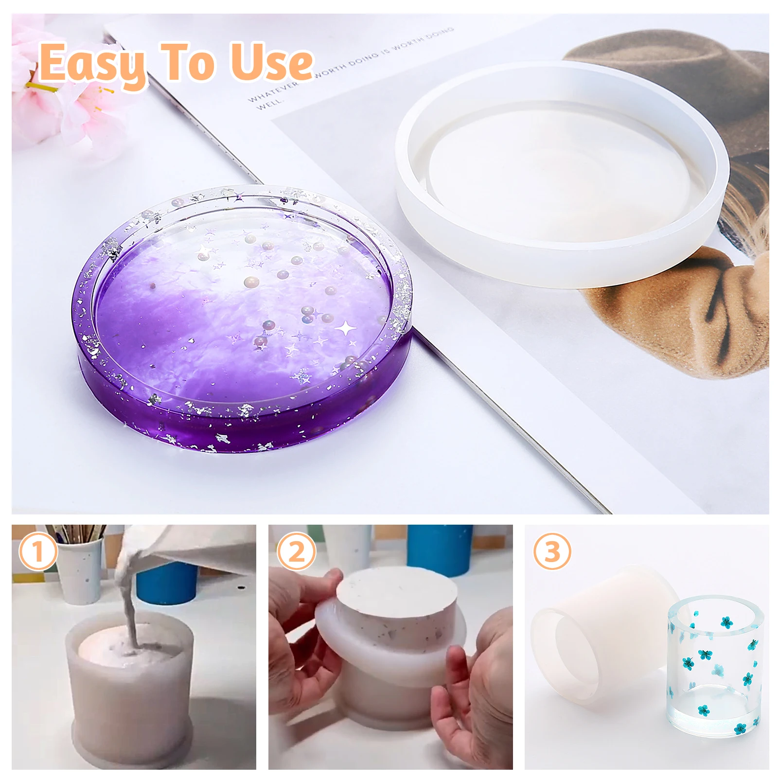 

Crystal Pillar Silicone Moulds For Resin Silicone Molds Resin Epoxy Casting Coaster Small Jewelry Parts Kit Craft Mold Set