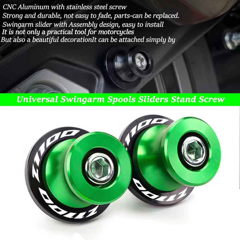 Tornillos de soporte de basculante trasero M8 para motocicleta Z1100 Z 1100 Z1100 SE 2026, deslizadores de basculante
