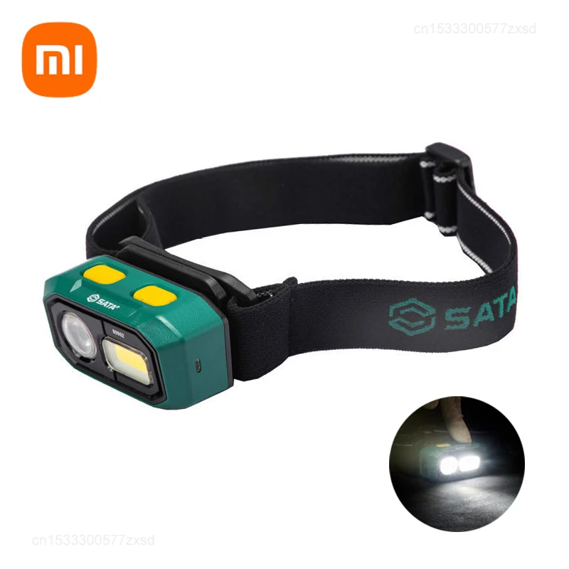 Xiaomi SATA Mini LED Headlamp Motion Sensor Camping Fishing Lantern USB Rechargeable Headlight with With Power Prompt Function