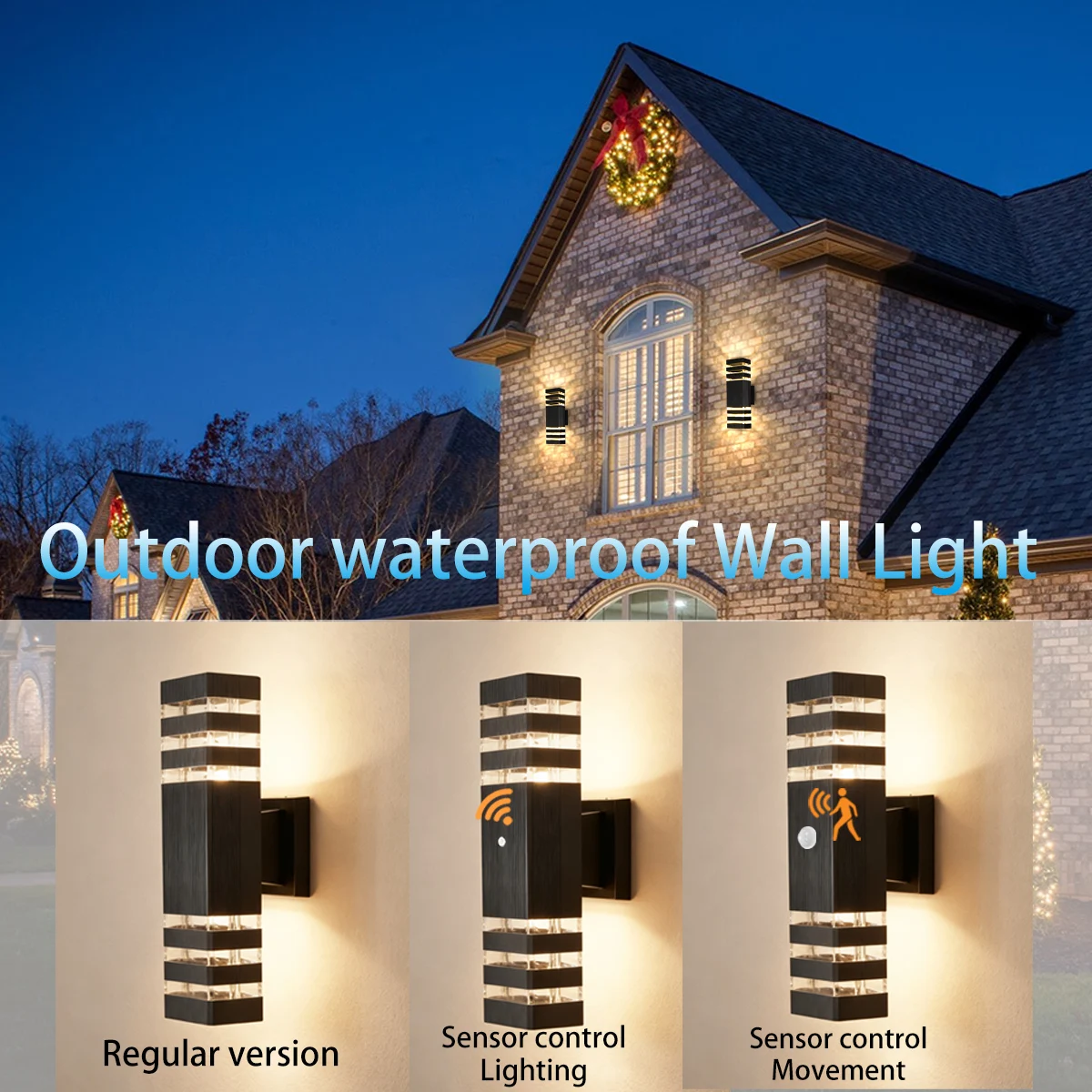 

Умные уличные настенные светильники с датчиком движения, светодиодные настенные лампы AC85-265V, светильники для крыльца, светодиодное настенное освещение для двора, сада, гаража, декоративное освещение.