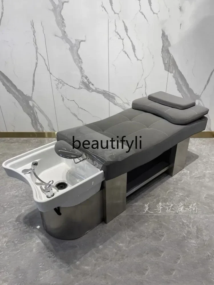 صالون الشعر ss D مخصص للمشاهير على الإنترنت، سرير شامبو تايلاندي، محل حلاقة بسيط، حوض سيراميك دافق، دوران المياه