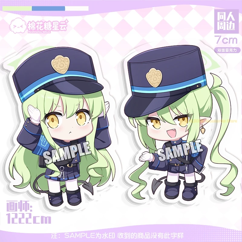 Game Peripherals  Blue Archive Tachibana Hikari Acrylic Figure Anime Keychain Cute Cartoon Pendant Key Rings