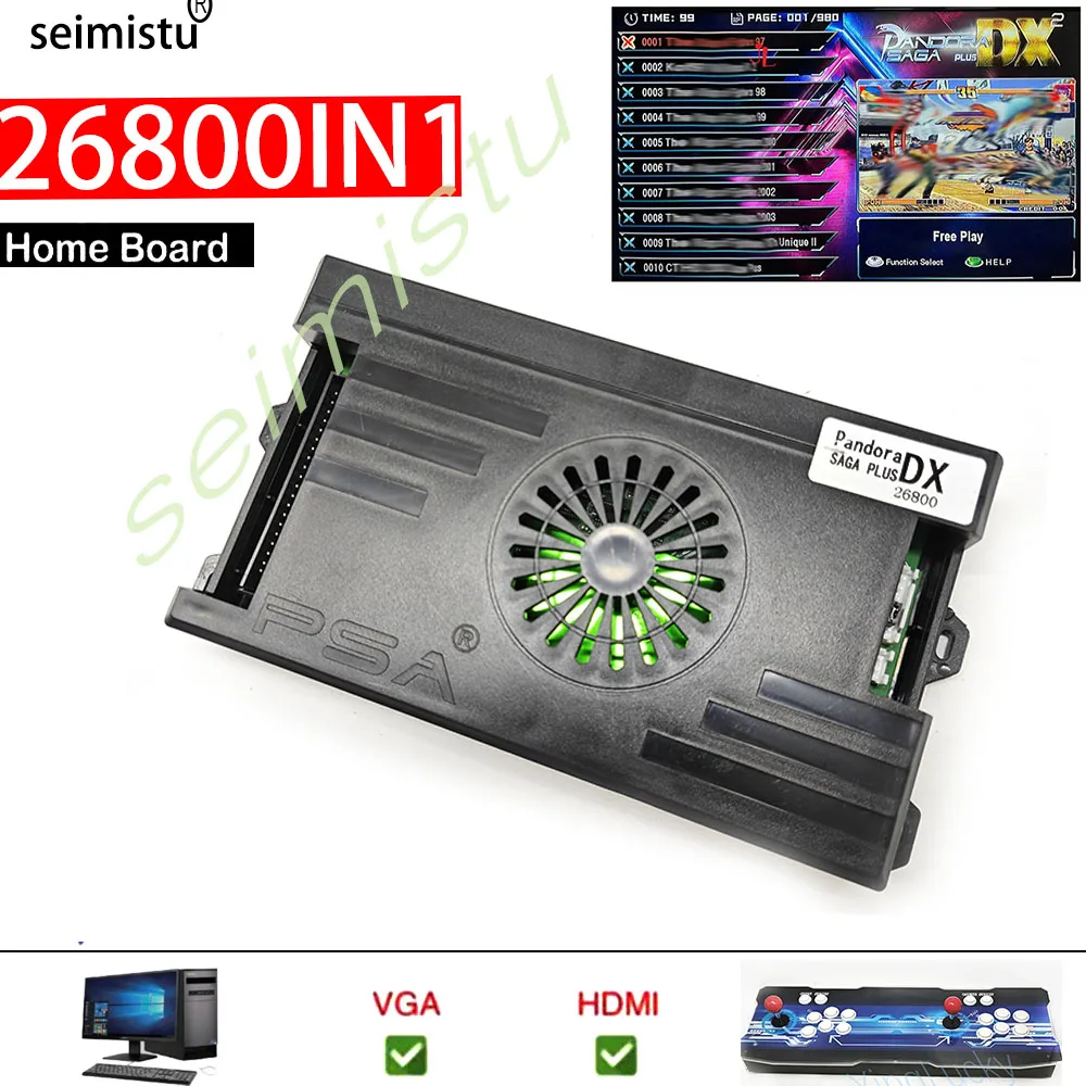 Pandora Saga Box DX2 26800 in 1 PCB Motherboard Family Retro Arcade Game Console for Bartop Cabinet Machine Built-in HDMI VGA