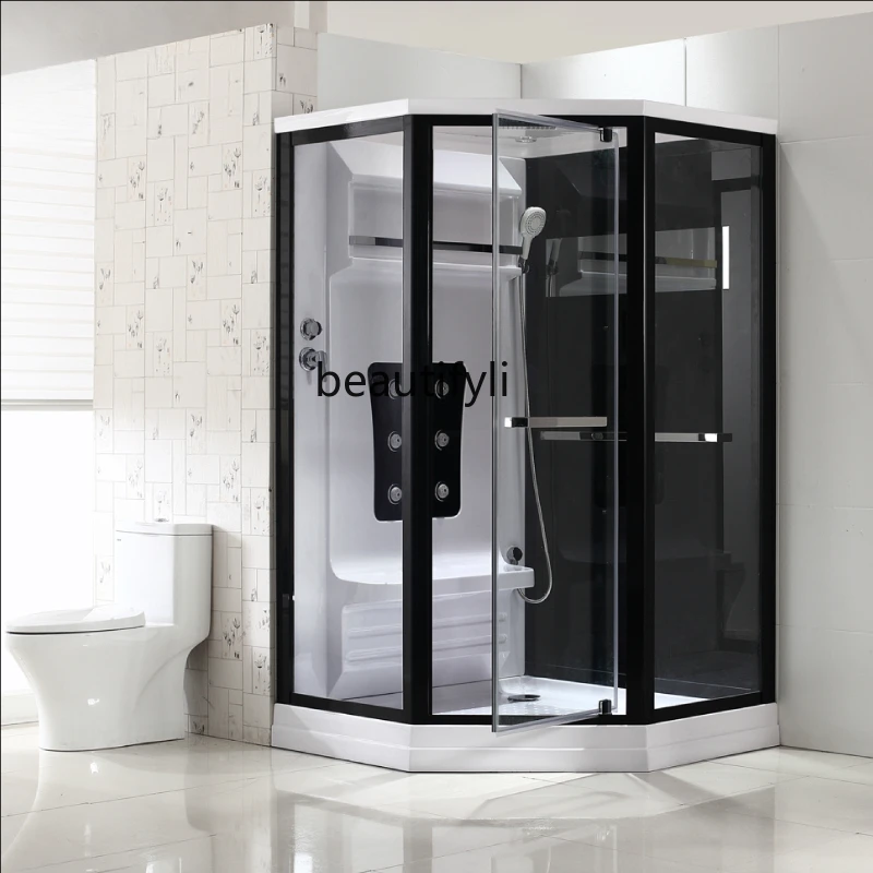 Black Rhombus Bathroom Luxury Integrated Shower Room Intelligent Steam Bathroom Bath Room