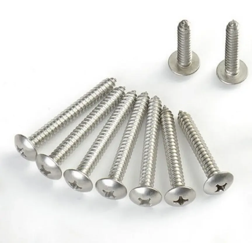 

M5/M6 304 stainless steel self-tapping screws big mushroom flat head wood bolt sheet metal screws M6 x 35mm (20Pcs)