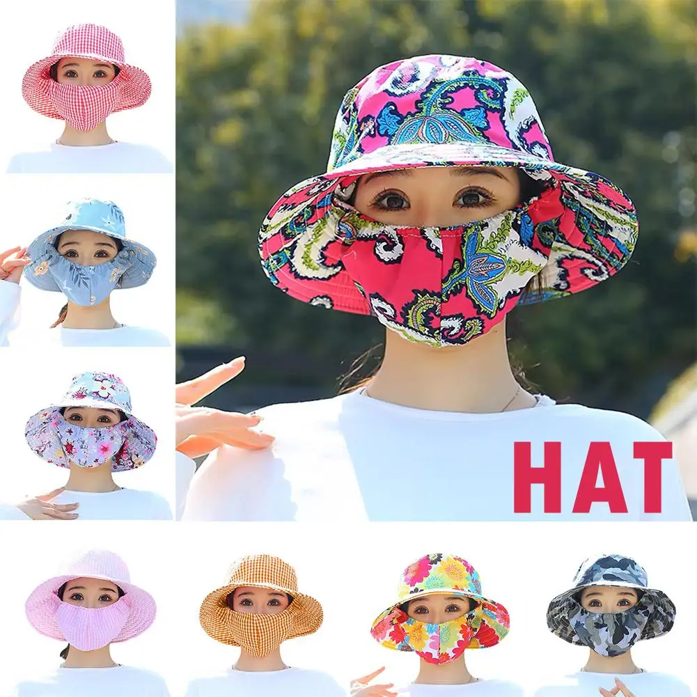 

1pcs Dust Mask Hat Outdoor Anti-uv Sunscreen Hat Protect Picking Tea Unisex hot Neck Hat Fisherman With Cap Mask U1H5