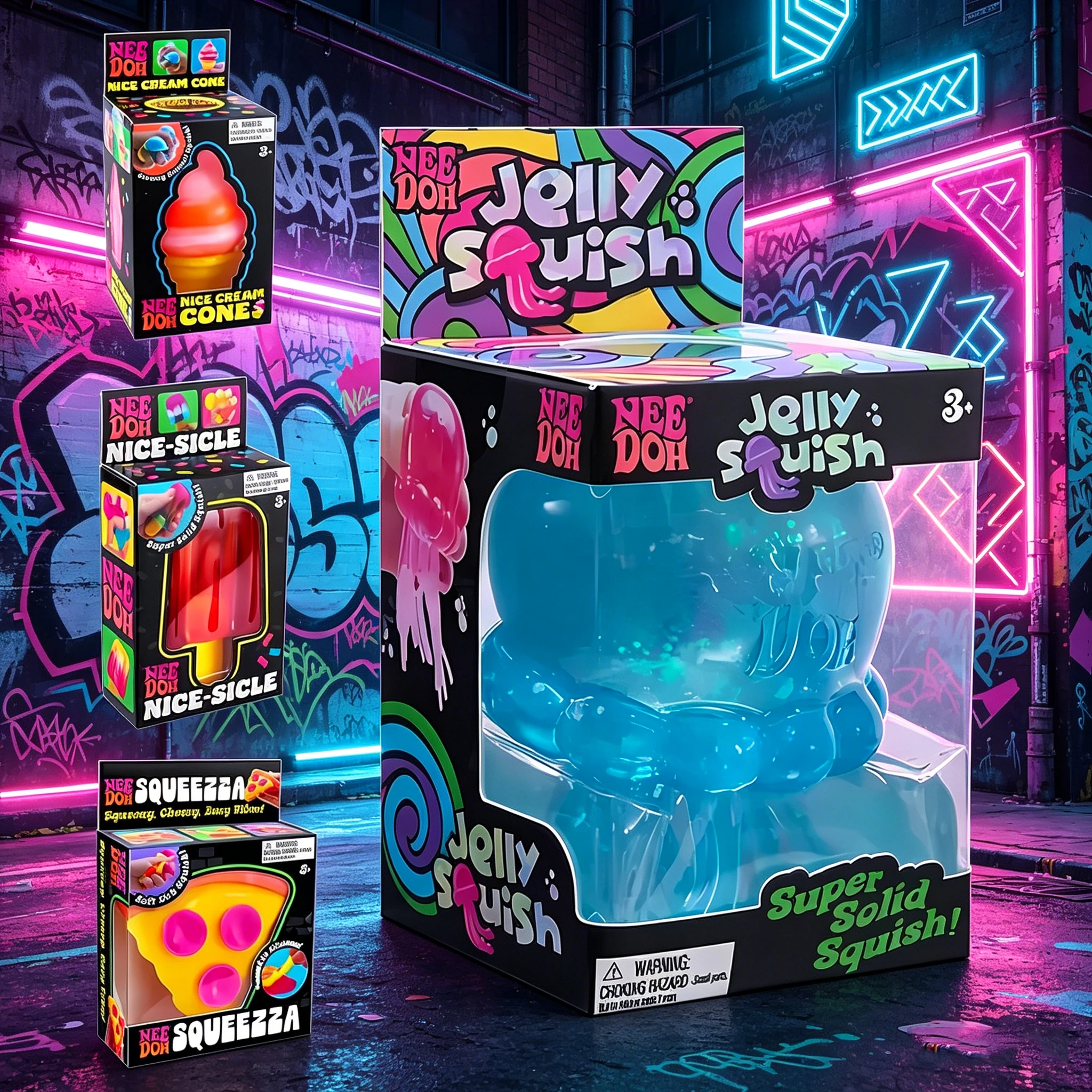 

2026 Hot Nee Doh Nice Cube Sensory Stress Relief Squishy Anti-Anxiety Squeeze Object for Focus ADHD Population Nice-Sicle