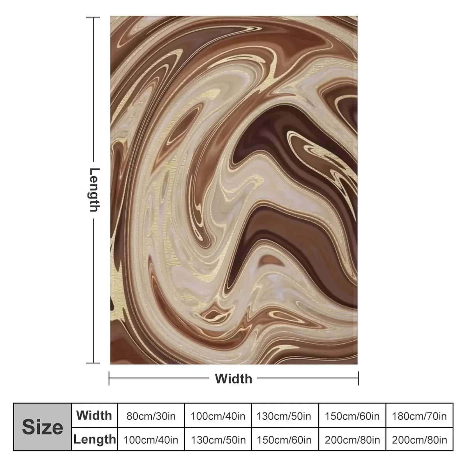 New Gold Marble Swirls Throw Blanket couch cozy soft plush fuzzy picnic outdoor blanket