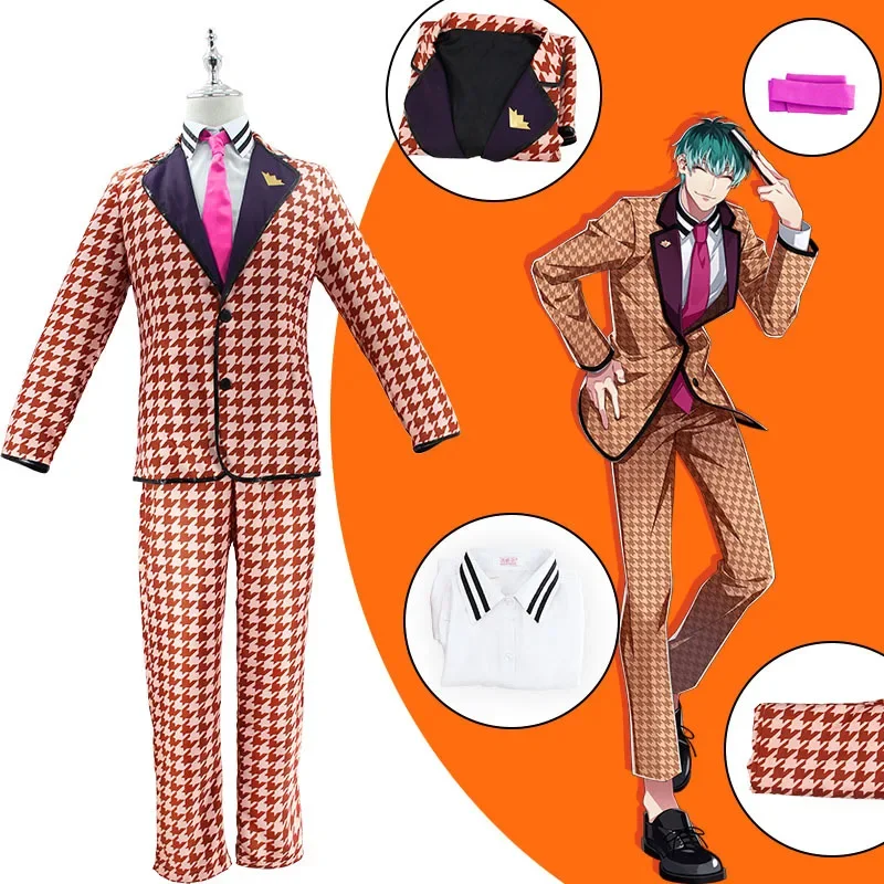 Anime Hypnosis Microphone Division Rap Battle DRB Sasara Ssr Cosplay Costume Tragic Comedy Wig Uniform Man Carnival Suits