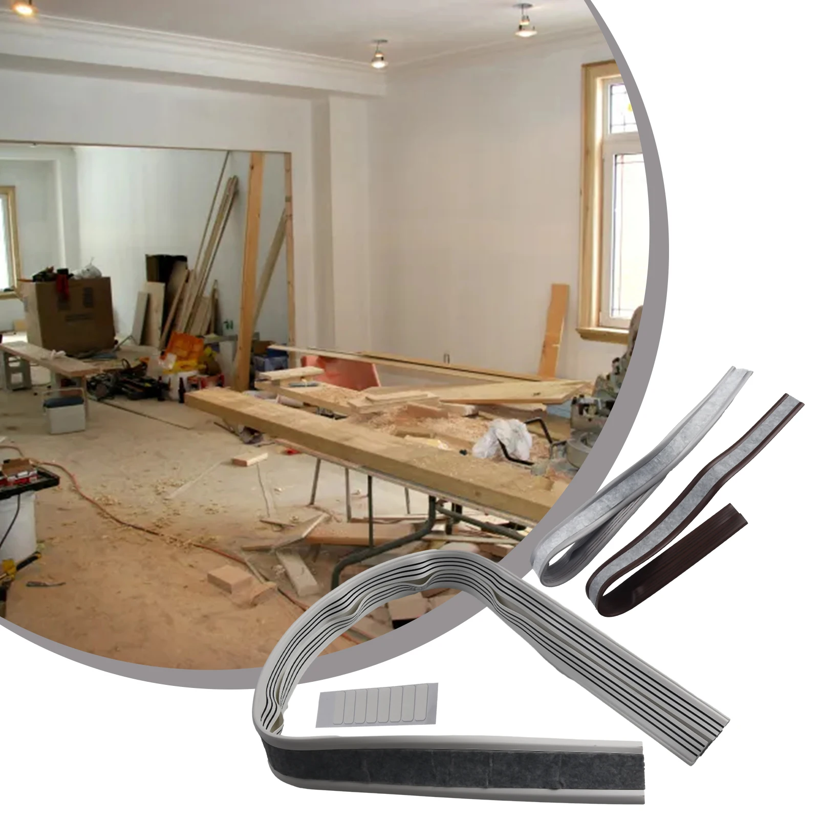 Self Door Draft Excluder Strip 93cm Length Material Windproof Control Sound Insulation Self Door Draft Excluder