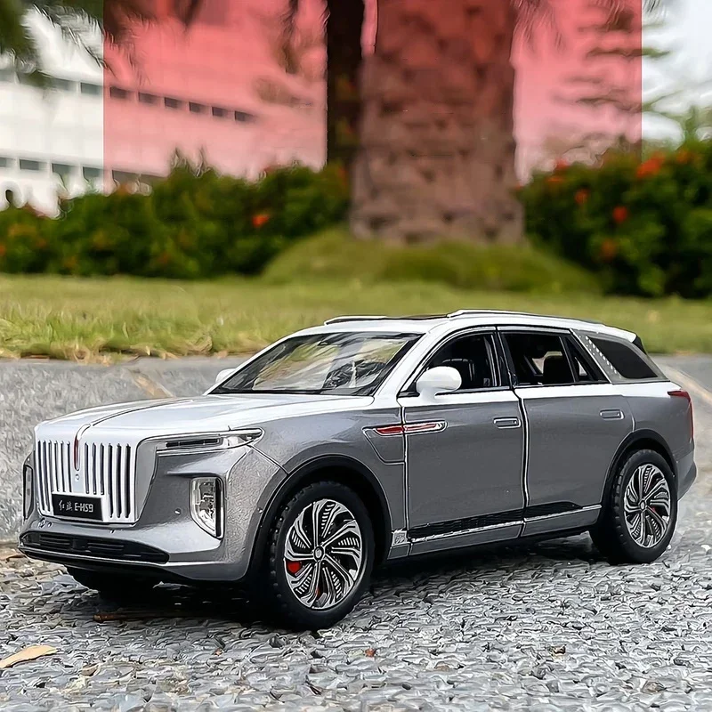 

1:24 HongQi EHS9 SUV Alloy Model Car Toy Diecasts Metal Casting Pull Back Sound and Light Car Toys For Vehicle