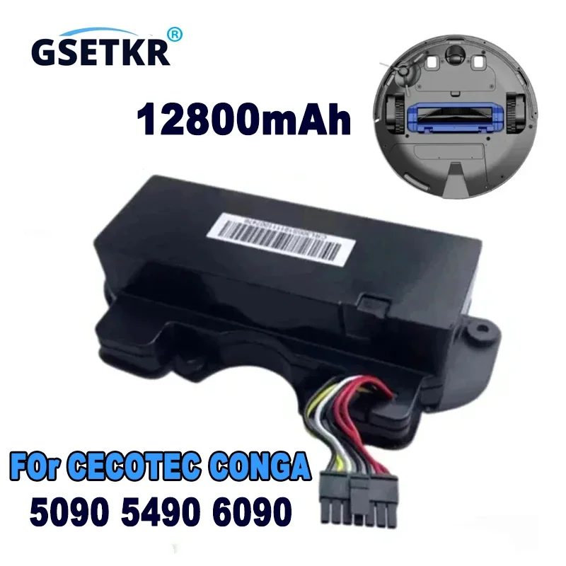 2024 Compatible with CECOTEC CONGA 5090 5490 6090 series robot vacuum cleaner battery 14.4V 12800mah