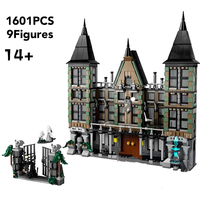 MINISO 2025 NEW In Stock Miniso 76453 Malfoy Manor Modular Creative  Blocks 1601Pcs Home Decoration For Children New Year Gift