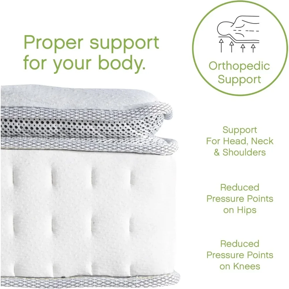 Colchão King Size, cama em uma caixa, colchões com almofada, espuma viscoelástica de 12 polegadas e colchão híbrido de mola interna