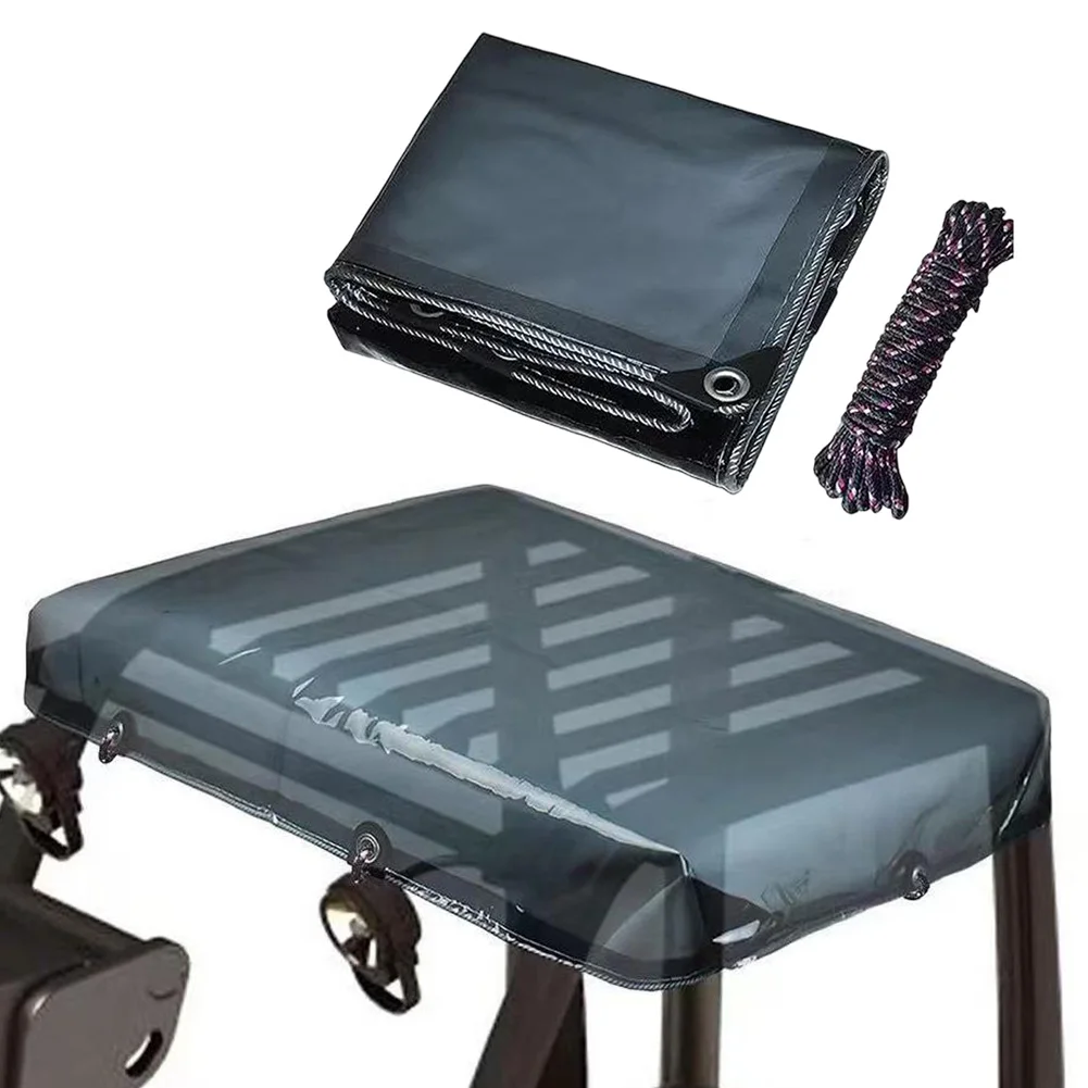 Lift Truck Cover Forklift Cover Black And Clear Easy Install Forklift Cover Waterproof Cover Transparent Version Rain Protection