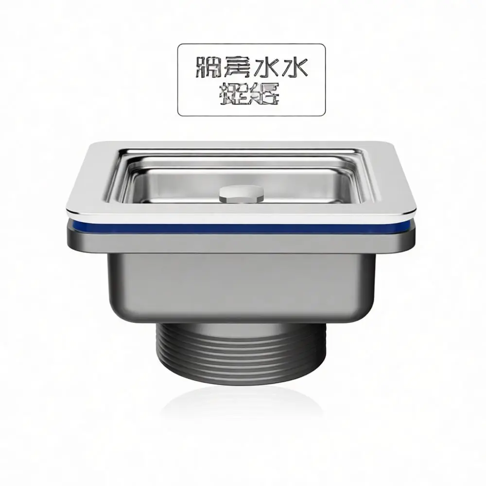 Kitchen Sink Square Drain Filter Stainless Steel Waste Basket Anti Clog Plumbing Hardware Replacement Drainage Fixture Tool