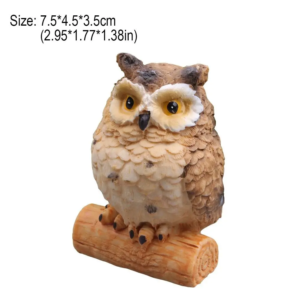 The Wise Watcher of The Felt Lucky Owl Guardian Realistic Owl Beads Pendant Owl Animal Figurines Owl Ornaments