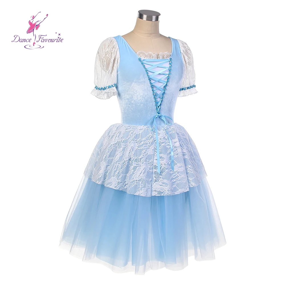 Tanzlieblings-Ballett-Tutu, 25005, neue Ballett-Kostüme, blauer Samt, romantisches Ballett-Kleid für Rock, Tutu, Bühnenaufführungs-Tutu