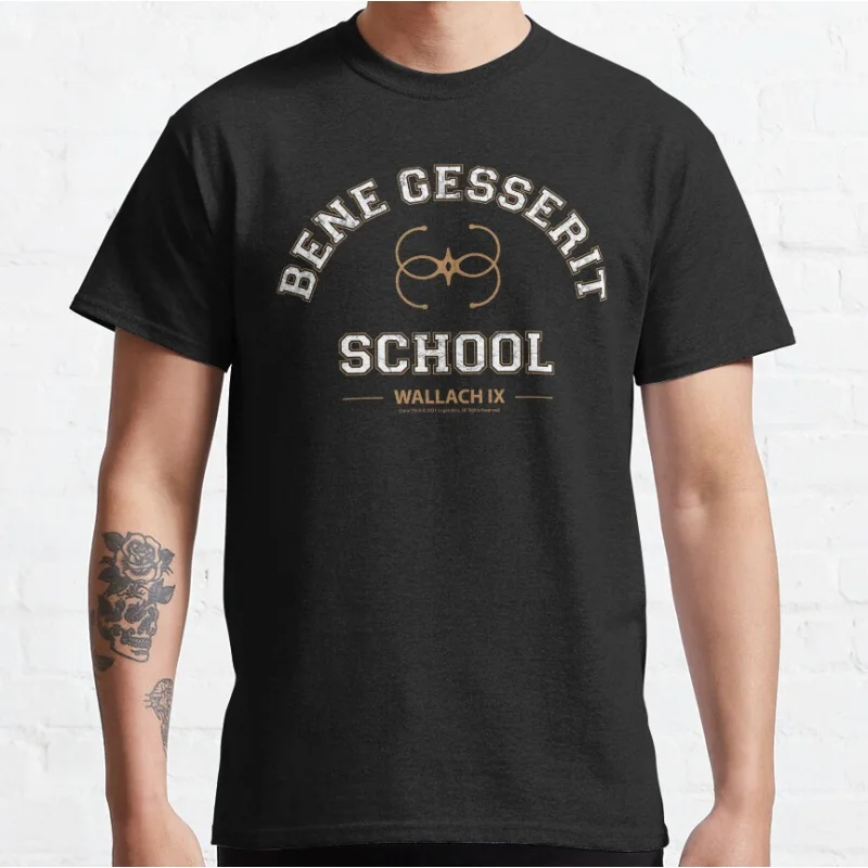 

Bene Gesserit School Dune Vintage Sci fi Gift T shirt for man Large size Tops Retro movie Graphic Print Clothes 100% cotton Tee