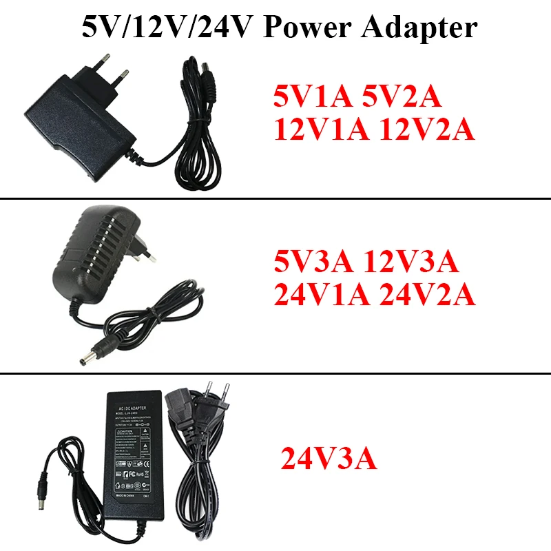

Power Supply AC 220V 110V TO DC 12V 24V 5V Power Supply Adapter 1A 2A 3A Transformer AC 220 110 V TO DC 5 12 24 V For LED Light