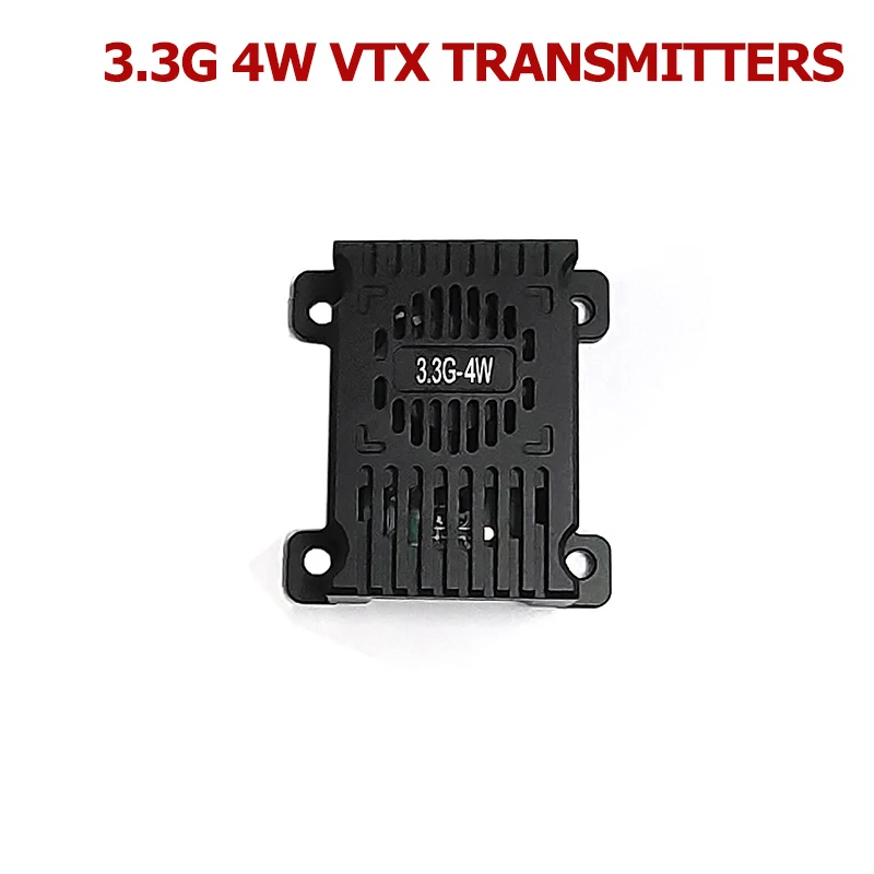 3.3G 4W FPV VTX 8CH 4000mw FPV Video Transmitter Kit 3.3G VRX Receiver Band RTF For FPV Traverser RC Racing Drone